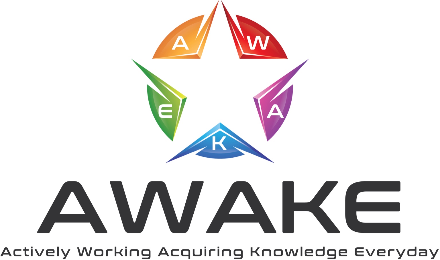 The AWAKE Program logo — a five-pointed star spelling A W A K E, with the tagline Actively Working Acquiring Knowledge Everyday